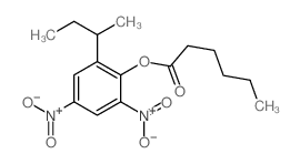 (2-butan-2-yl-4,6-dinitro-phenyl) hexanoate结构式