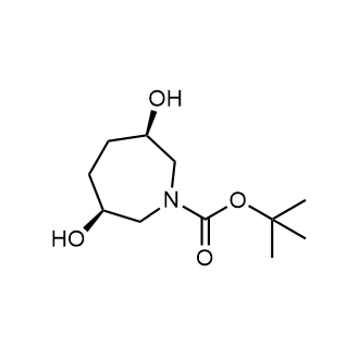 顺式-3,6-二羟基氮杂环庚烷-1-羧酸叔丁酯结构式
