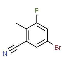 5-溴-3-氟-2-甲基苯甲腈结构式