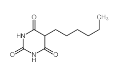 5-hexyl-1,3-diazinane-2,4,6-trione structure