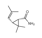 (+/-)-cis-2,2-dimethyl-3-(2',2'-dimethylvinyl)cyclopropanecarboxamide Structure