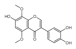 3-(3,4-dihydroxyphenyl)-7-hydroxy-5,8-dimethoxy-4H-chromen-4-one结构式
