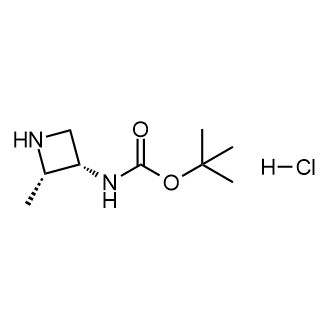 ((2S,3S)-2-甲基氮杂环丁烷-3-基)氨基甲酸叔丁酯盐酸盐结构式