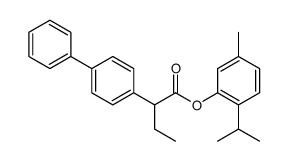 alpha-Ethyl-4-biphenylacetic acid, thymyl ester Structure