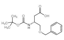 N-叔丁氧羰基-O-苄基-L-β-高丝氨酸结构式
