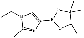 1-ethyl-2-methyl-4-(4,4,5,5-tetramethyl-1,3,2-dioxaborolan-2-yl)-1H-imidazole结构式