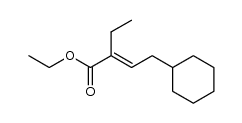 ethyl 4-cyclohexyl-2-ethylbut-2-enoate结构式