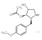 3,4-Pyrrolidinediol,2-[(4-methoxyphenyl)methyl]-, 3-acetate, hydrochloride, (2S,3R,4R)- (9CI) structure