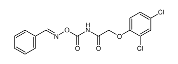syn-Benzaldehyd-O-(N-(o,p-dichlor-phenoxyacetyl)-carbamoyl)-oxim结构式