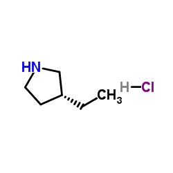 (3R)-3-Ethylpyrrolidine hydrochloride (1:1) Structure