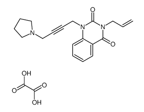 oxalic acid,3-prop-2-enyl-1-(4-pyrrolidin-1-ylbut-2-ynyl)quinazoline-2,4-dione结构式