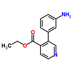 3-(3-氨基苯基)-4-吡啶甲酸乙酯结构式