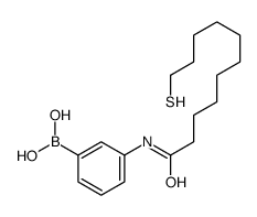 [3-(11-sulfanylundecanoylamino)phenyl]boronic acid结构式