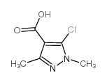 5-氯-1,3-二甲基-1H-吡唑-4-甲酸结构式