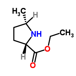 Proline, 5-methyl-, ethyl ester, cis- (8CI) Structure