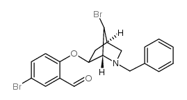 2-[(2-苄基-7-溴-2-氮杂双环[2.2.1]-6-庚基)氧基]-5-溴苯甲醛结构式