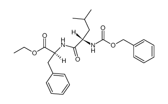 ethyl N-benzyloxycarbonyl-L-leucyl-L-phenylalaninate结构式