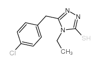 5-(4-氯苄基)-4-乙基-4H-1,2,4-噻唑-3-硫醇结构式