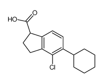 4-chloro-5-cyclohexyl-2,3-dihydro-1H-indene-1-carboxylic acid Structure