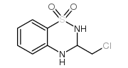 2h-1,2,4-benzothiadiazine, 3-(chloromethyl)-3,4-dihydro-, 1,1-dioxide (9ci) Structure