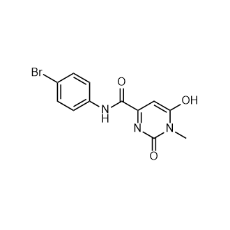 N-(4-溴苯基)-6-羟基-1-甲基-2-氧代-1,2-二氢嘧啶-4-甲酰胺结构式