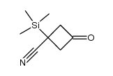 3-oxo-2-trimethylsilyl-cyclobutane-carbonitrile结构式
