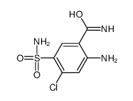 2-amino-4-chloro-5-sulphamoylbenzamide structure