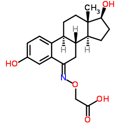 β-Estradiol-6-one 6-(O-carboxymethyloxime) structure