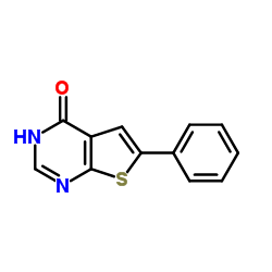 6-苯基噻吩并[2,3-d ]嘧啶-4(3H )-酮结构式
