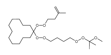 [[4-[(1-methoxy-1-methylethyl)dioxy]butyl]dioxy]-1-[(3-methyl-3-butenyl)dioxy]cyclododecane结构式
