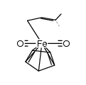 (η5-cyclopentadienyl)Fe(CO)2(CH2CH=C(CH3)2)结构式