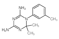 1,3,5-Triazine-2,4-diamine,1,6-dihydro-6,6-dimethyl-1-(3-methylphenyl)-结构式