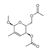 ((2R,3S,6S)-3-acetoxy-6-methoxy-5-methyl-3,6-dihydro-2H-pyran-2-yl)methyl acetate结构式