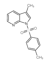 3-甲基-1-[(4-甲基苯基)磺酰基]-1H-吡咯并[2,3-b]吡啶结构式