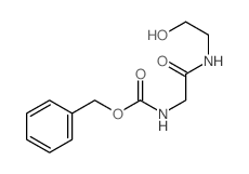 benzyl N-(2-hydroxyethylcarbamoylmethyl)carbamate结构式