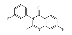 7-fluoro-3-(3-fluorophenyl)-2-methylquinazolin-4-one Structure