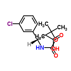 BOC-(S)-3-氨基-3-(3-氯苯基)-丙酸结构式
