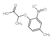 2-(4-甲基-2-硝基苯氧基)丙酸结构式