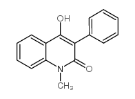 4-羟基-1-甲基-3-苯基-1,2-二氢喹啉-2-酮结构式