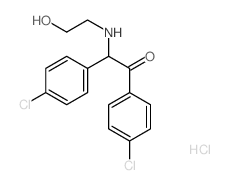 Ethanone,1,2-bis(4-chlorophenyl)-2-[(2-hydroxyethyl)amino]-, hydrochloride (9CI) Structure