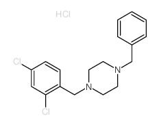 1-benzyl-4-[(2,4-dichlorophenyl)methyl]piperazine Structure