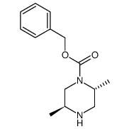 (2R,5S)-1-benzyloxycarbonyl-2,5-dimethylpiperazine结构式