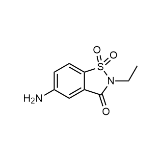 5-氨基-2-乙基苯并[d]异噻唑-3(2H)-酮1,1-二氧化物结构式
