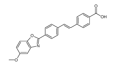 4-[2-[4-(5-methoxy-1,3-benzoxazol-2-yl)phenyl]ethenyl]benzoic acid Structure