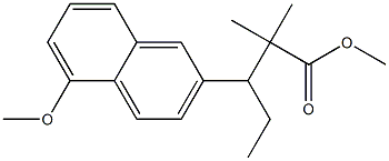 β-Ethyl-5-methoxy-α,α-dimethyl-2-naphthalenepropionic acid methyl ester structure