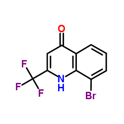 8-Bromo-4-hydroxy-2-(trifluoromethyl)quinoline structure