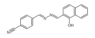 1-Hydroxynaphthalene-2-carbaldehyde-p-cyanobenzylidene-hydrazone结构式