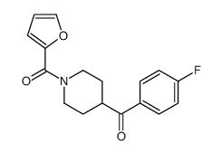 Piperidine, 4-(4-fluorobenzoyl)-1-(2-furanylcarbonyl)- (9CI) Structure