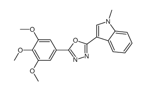 1H-Indole,1-methyl-3-[5-(3,4,5-trimethoxyphenyl)-1,3,4-oxadiazol-2-yl]-(9CI) Structure
