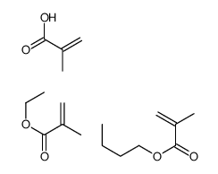 butyl 2-methylprop-2-enoate,ethyl 2-methylprop-2-enoate,2-methylprop-2-enoic acid结构式